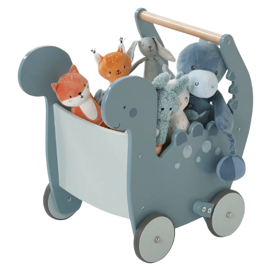 Chariot de marche Dinosaure en bois vertbaudet