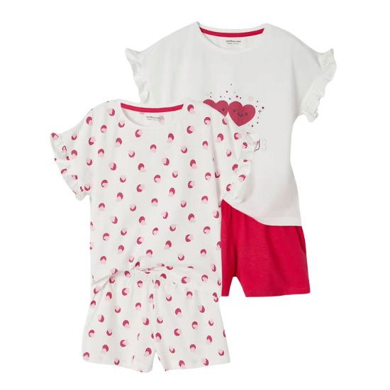 Lot de 2 pyjashorts fille vertbaudet
