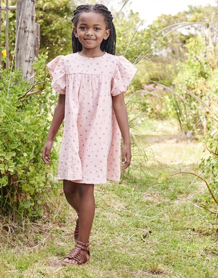 Robe en gaze de coton fille vertbaudet