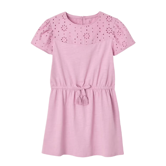 Robe avec broderie anglaise fille vertbaudet