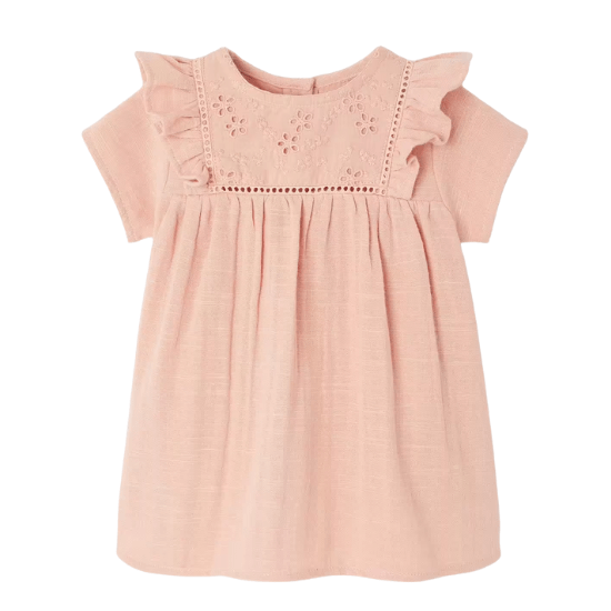 Robe en coton naissance vertbaudet
