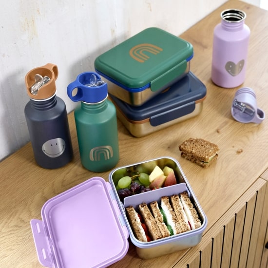 Boîte à goûter enfant Lässig inox