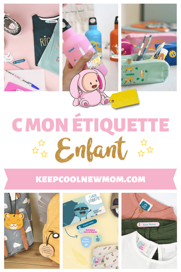 Les étiquettes autocollantes personnalisées C mon étiquette - Un article à découvrir sur le blog : keepcoolnewmom.com