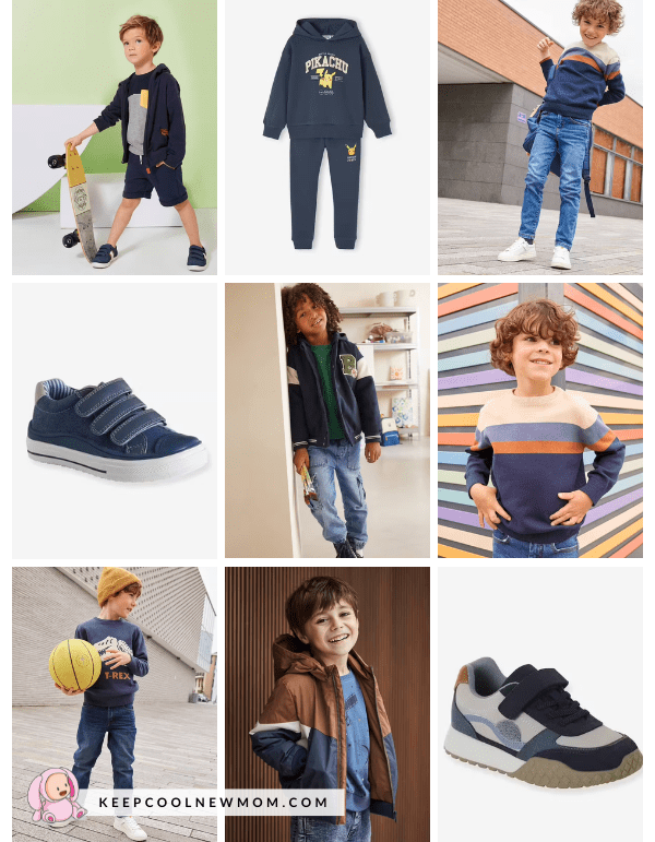 Tenues pour la rentrée des classes vertbaudet pour garçon en maternelle