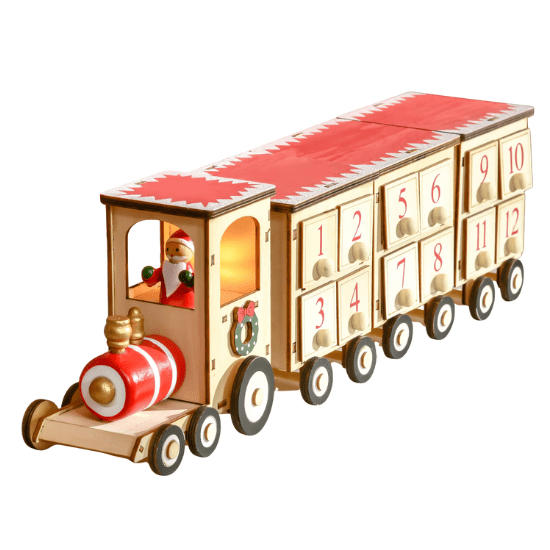 Calendrier de l'Avent LED train 24 tiroirs Maisons du Monde