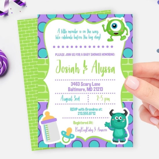 Invitation baby shower Halloween - Créatrice Etsy : allthingsA