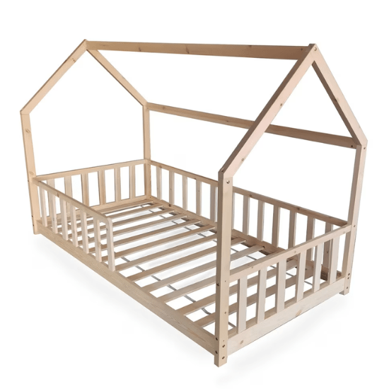 Lit cabane avec sommier pour chambre bébé jungle de Weber industries