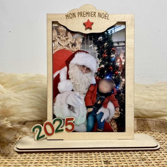 Cadre photo Mon premier Noël - Créatrice Etsy : Latelierdusouvenir62